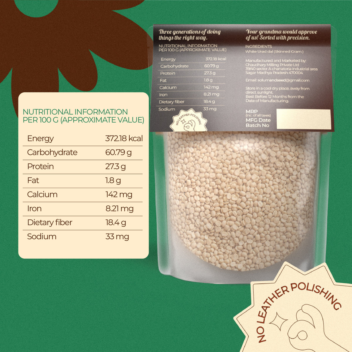 White Urad Dal - 1 kg